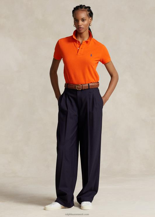 Ralph Lauren naised klassikaline võrkkangast polosärk PR0V9212 purjekas oranž