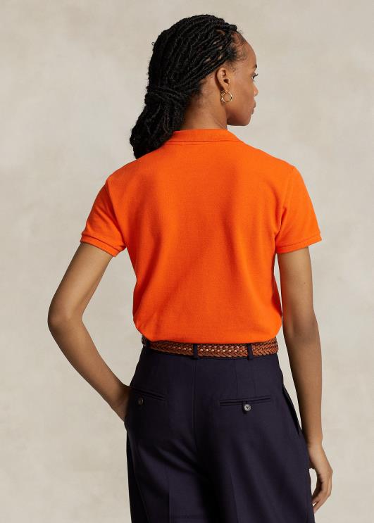 Ralph Lauren naised klassikaline võrkkangast polosärk PR0V9212 purjekas oranž