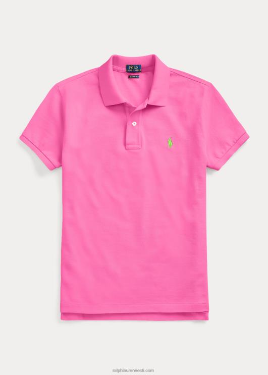 Ralph Lauren naised klassikaline võrkkangast polosärk PR0V9214 dalia roosa