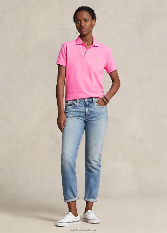 Ralph Lauren naised klassikaline võrkkangast polosärk PR0V9214 dalia roosa