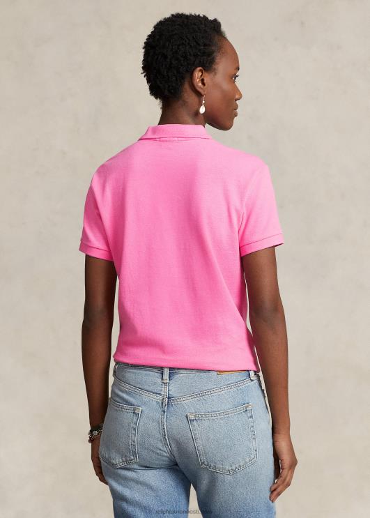 Ralph Lauren naised klassikaline võrkkangast polosärk PR0V9214 dalia roosa