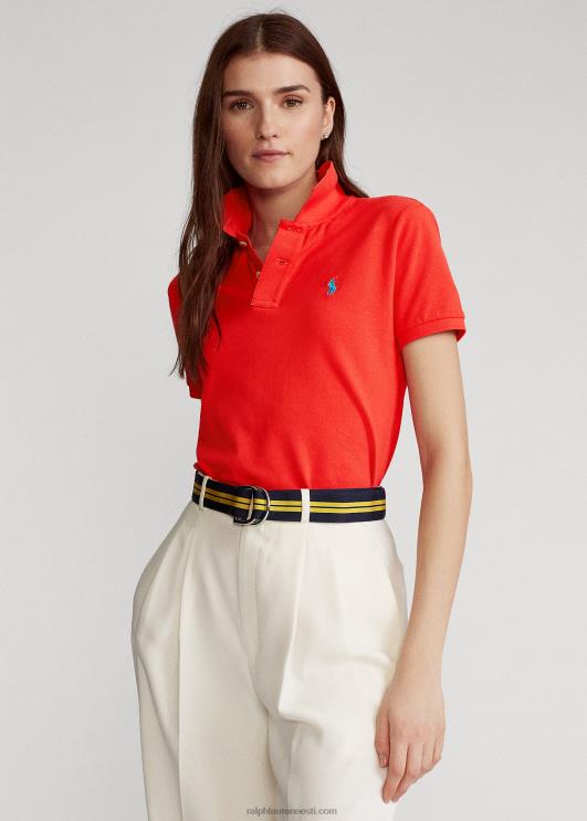 Ralph Lauren naised klassikaline võrkkangast polosärk PR0V9217 kroonleht roos