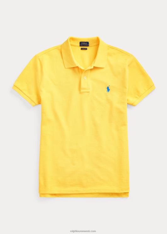 Ralph Lauren naised klassikaline võrkkangast polosärk PR0V9221 kollauim