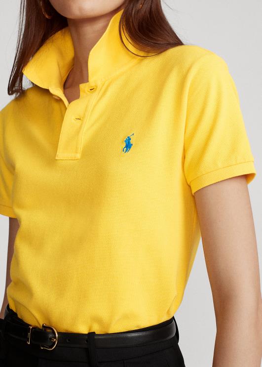 Ralph Lauren naised klassikaline võrkkangast polosärk PR0V9221 kollauim