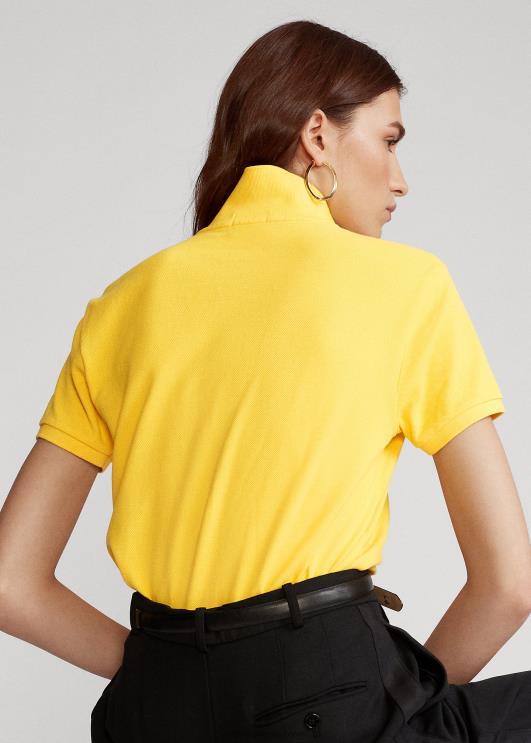 Ralph Lauren naised klassikaline võrkkangast polosärk PR0V9221 kollauim