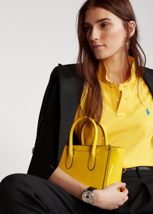 Ralph Lauren naised klassikaline võrkkangast polosärk PR0V9221 kollauim