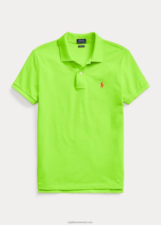 Ralph Lauren naised klassikaline võrkkangast polosärk PR0V9222 kiivi laim