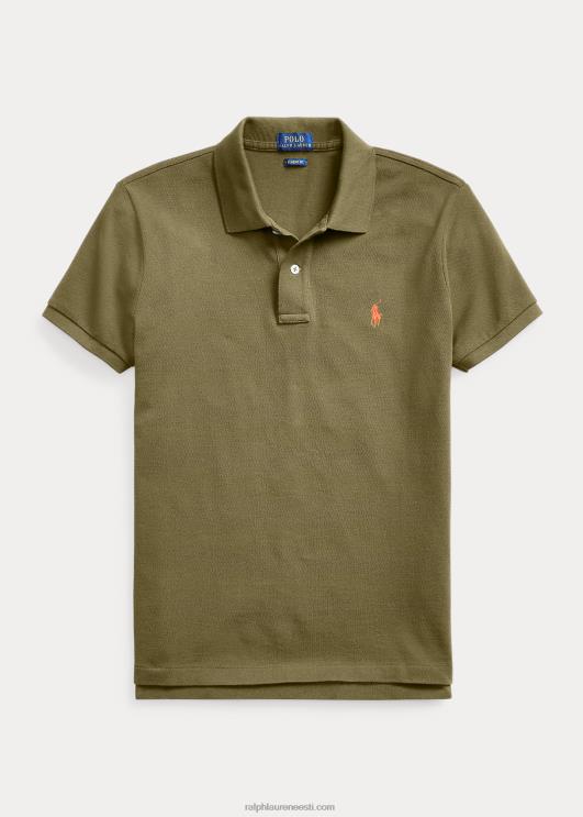 Ralph Lauren naised klassikaline võrkkangast polosärk PR0V9225 varikatuse oliiv