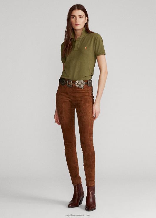 Ralph Lauren naised klassikaline võrkkangast polosärk PR0V9225 varikatuse oliiv