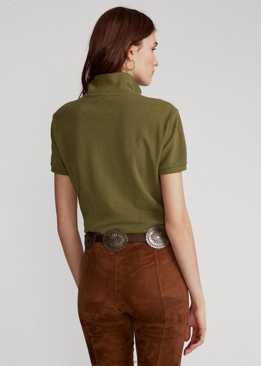 Ralph Lauren naised klassikaline võrkkangast polosärk PR0V9225 varikatuse oliiv