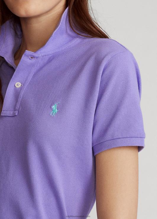 Ralph Lauren naised klassikaline võrkkangast polosärk PR0V9236 kaktuse lilla