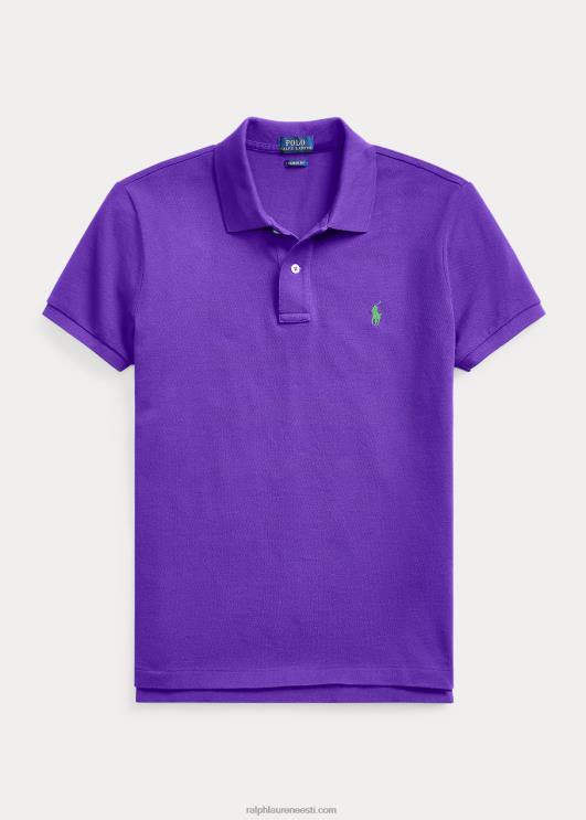 Ralph Lauren naised klassikaline võrkkangast polosärk PR0V9238 lilla suvila