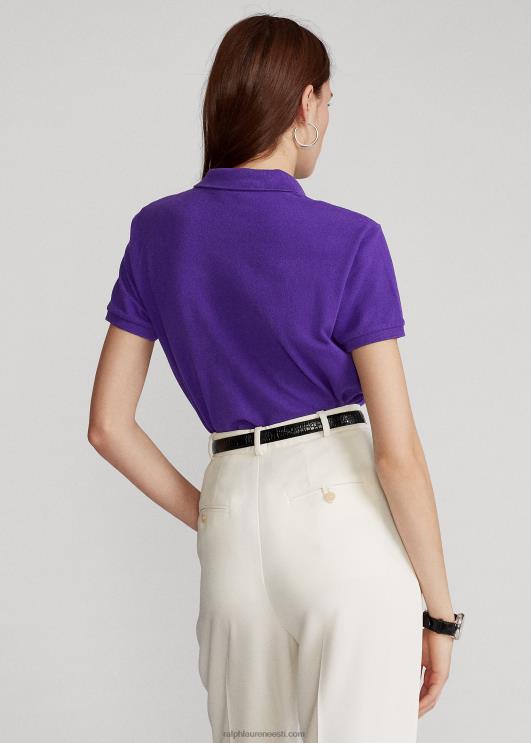 Ralph Lauren naised klassikaline võrkkangast polosärk PR0V9238 lilla suvila