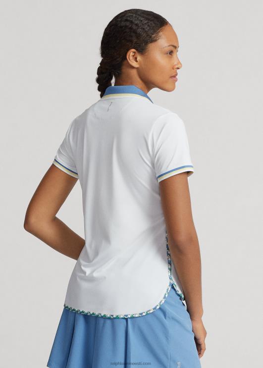 Ralph Lauren naised kohandatud istuvusega jersey polosärk PR0V3730 keraamiline valge multi