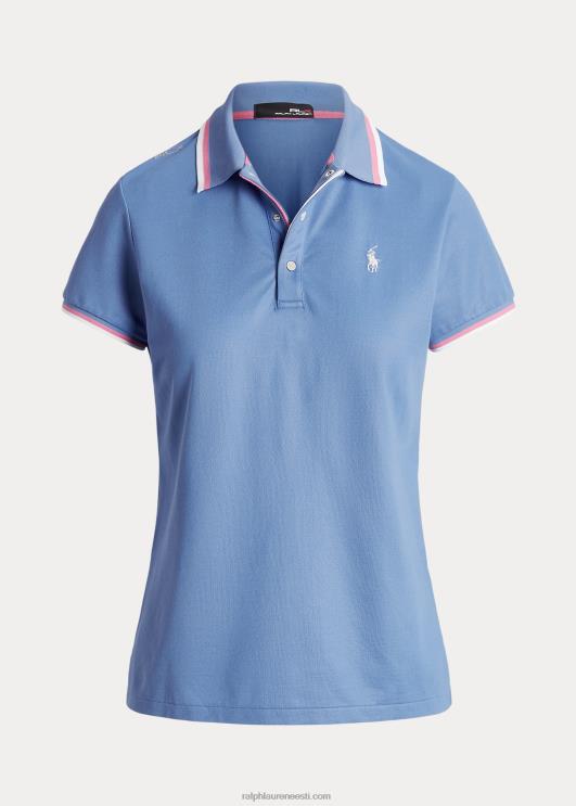Ralph Lauren naised kohandatud istuvusega jersey polosärk PR0V9389 hatteras sinine/roos