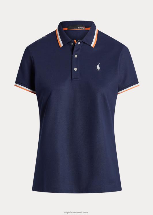 Ralph Lauren naised kohandatud istuvusega jersey polosärk PR0V9390 rafineeritud mere-/valge