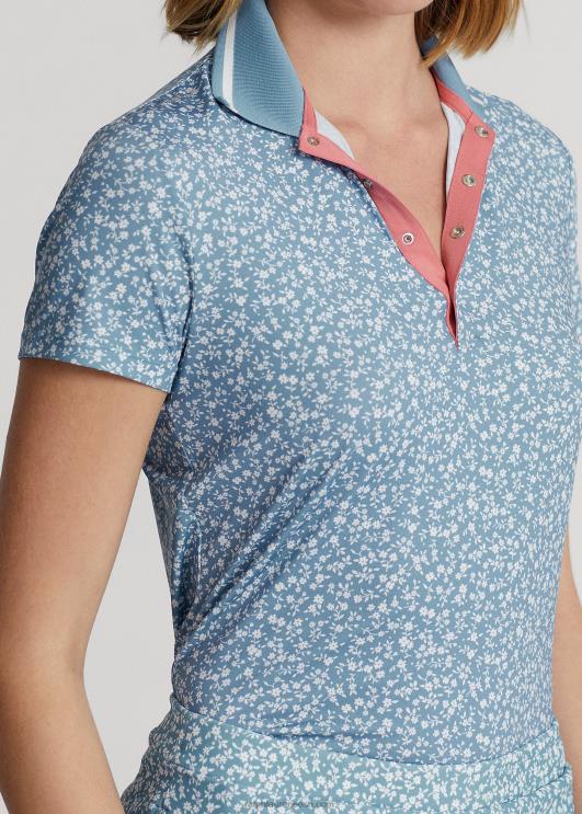 Ralph Lauren naised kohandatud istuvusega lilleline jersey polosärk PR0V3746 põld lilleline