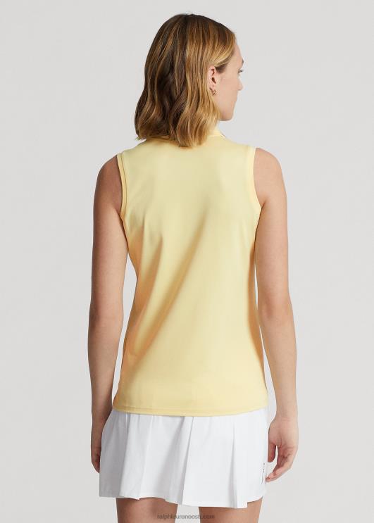 Ralph Lauren naised pique varrukateta polosärk PR0V3696 t-lind kollane