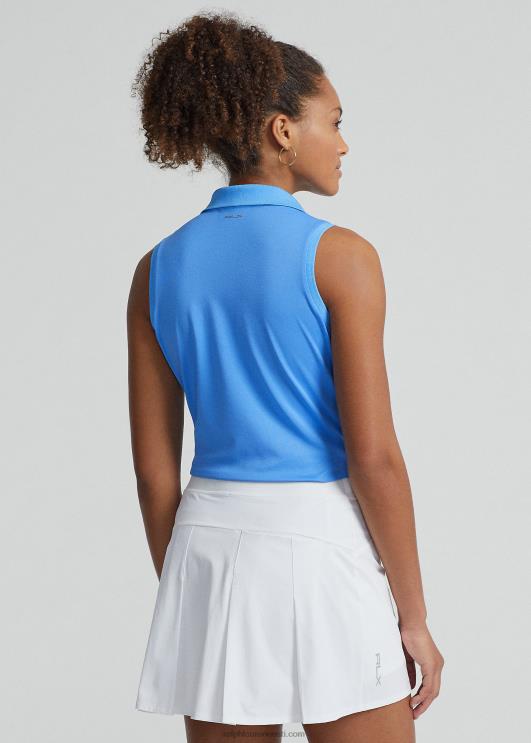 Ralph Lauren naised pique varrukateta polosärk PR0V3697 florida sinine