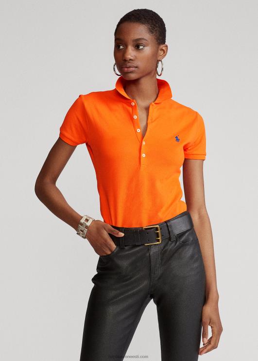 Ralph Lauren naised slim fit stretch polosärk PR0V3249 purjekas oranž