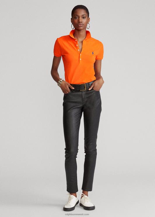 Ralph Lauren naised slim fit stretch polosärk PR0V3249 purjekas oranž