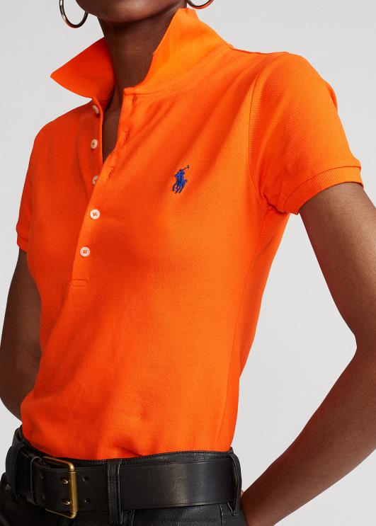 Ralph Lauren naised slim fit stretch polosärk PR0V3249 purjekas oranž