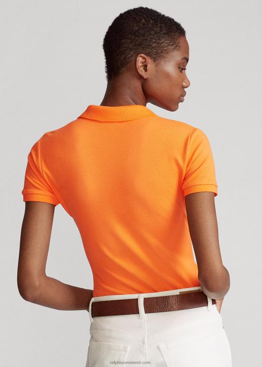 Ralph Lauren naised slim fit stretch polosärk PR0V3250 kuurordi oranž