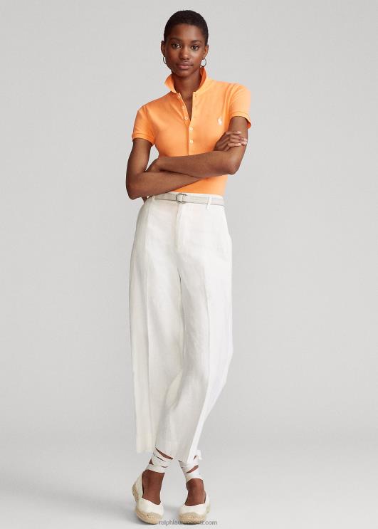 Ralph Lauren naised slim fit stretch polosärk PR0V3251 võtme lääneoranž