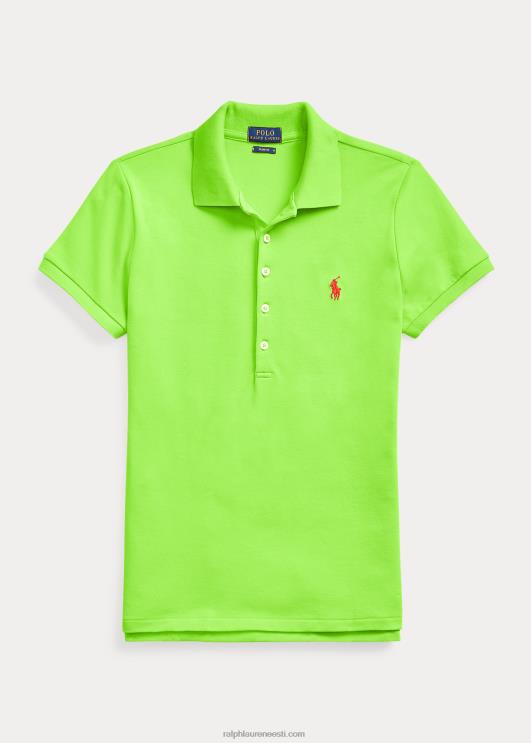 Ralph Lauren naised slim fit stretch polosärk PR0V3254 kiivi laim