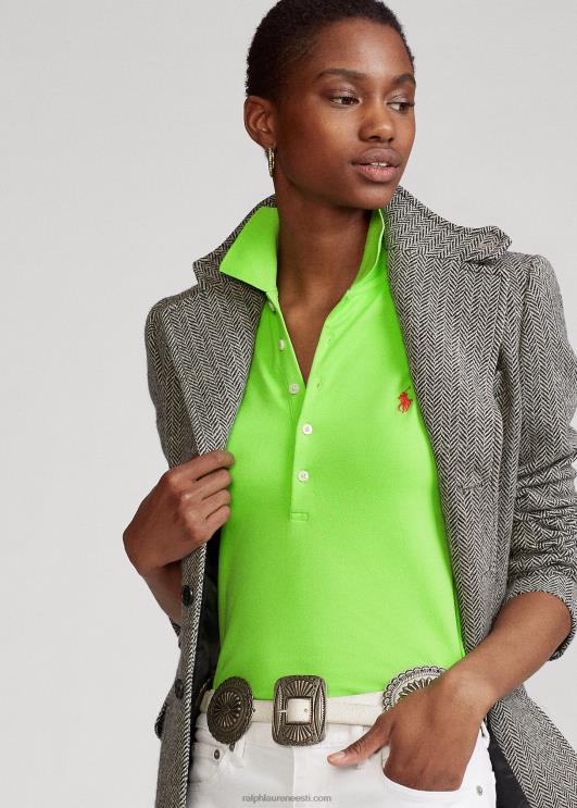 Ralph Lauren naised slim fit stretch polosärk PR0V3254 kiivi laim