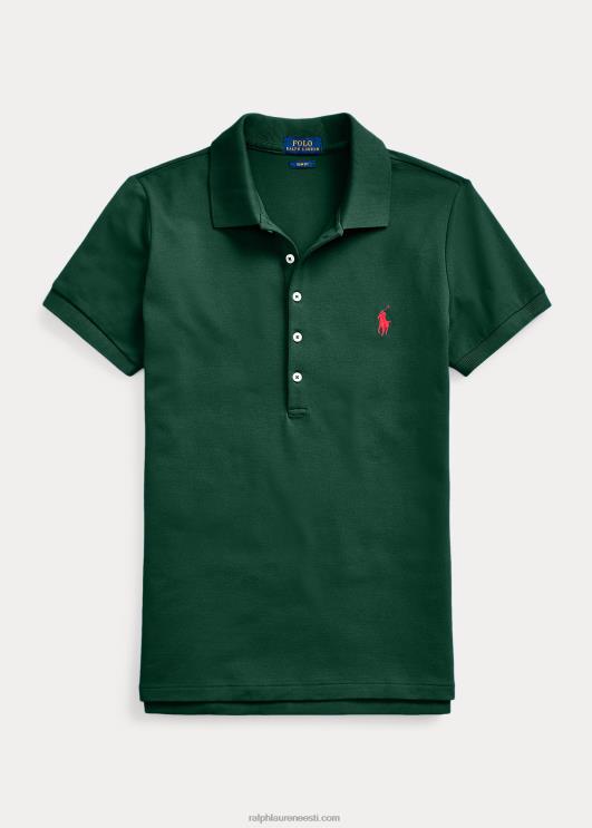 Ralph Lauren naised slim fit stretch polosärk PR0V3258 kolledži roheline