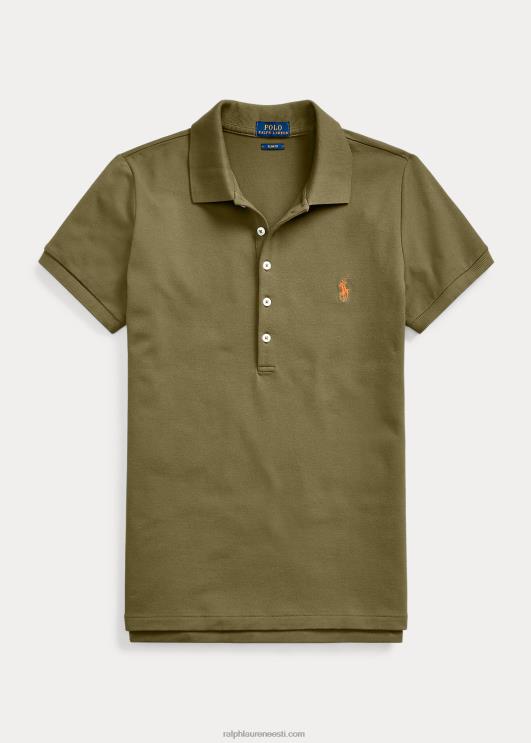 Ralph Lauren naised slim fit stretch polosärk PR0V3259 varikatuse oliiv