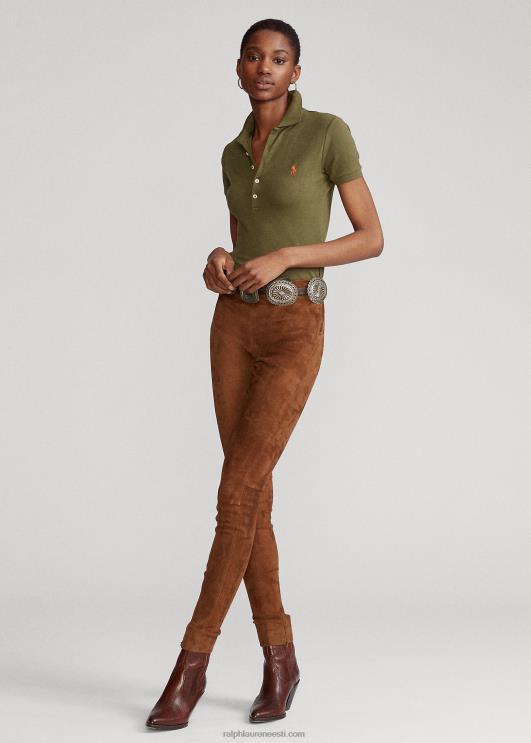 Ralph Lauren naised slim fit stretch polosärk PR0V3259 varikatuse oliiv