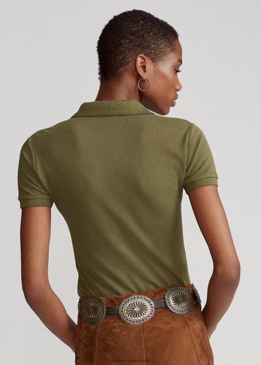 Ralph Lauren naised slim fit stretch polosärk PR0V3259 varikatuse oliiv