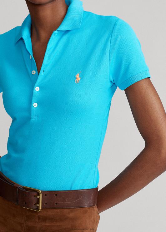 Ralph Lauren naised slim fit stretch polosärk PR0V3262 abajas sinine