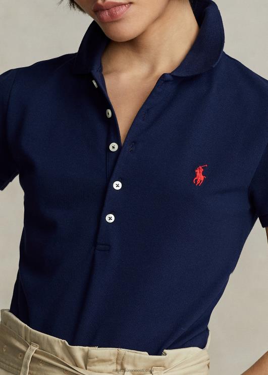Ralph Lauren naised slim fit stretch polosärk PR0V3265 Newporti merevägi