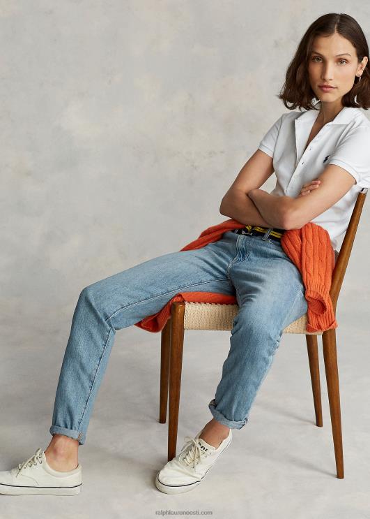 Ralph Lauren naised slim fit stretch polosärk PR0V3271 valge