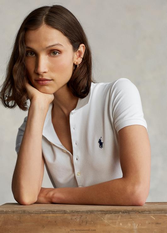 Ralph Lauren naised slim fit stretch polosärk PR0V3271 valge
