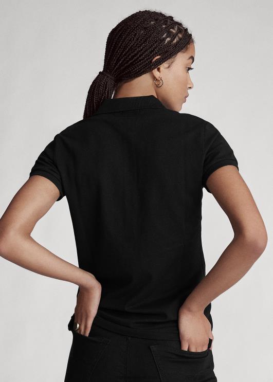 Ralph Lauren naised slim fit stretch polosärk PR0V3273 must valge