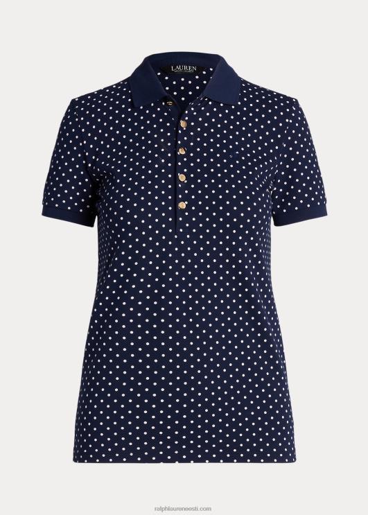 Ralph Lauren naised täpiline pikee polosärk PR0V4009 merevägi/kreem