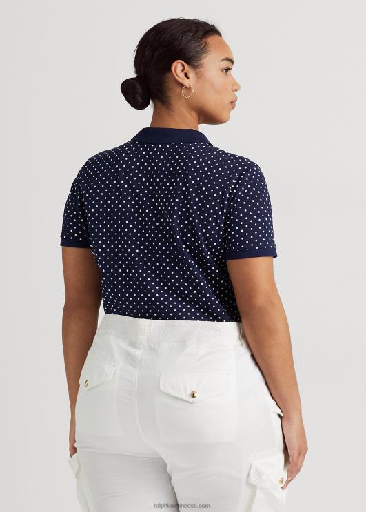 Ralph Lauren naised täpiline pikee polosärk PR0V4623 merevägi/kreem