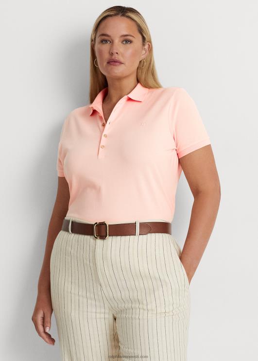 Ralph Lauren naised veniv pikee polosärk PR0V4627 kahvaturoosa