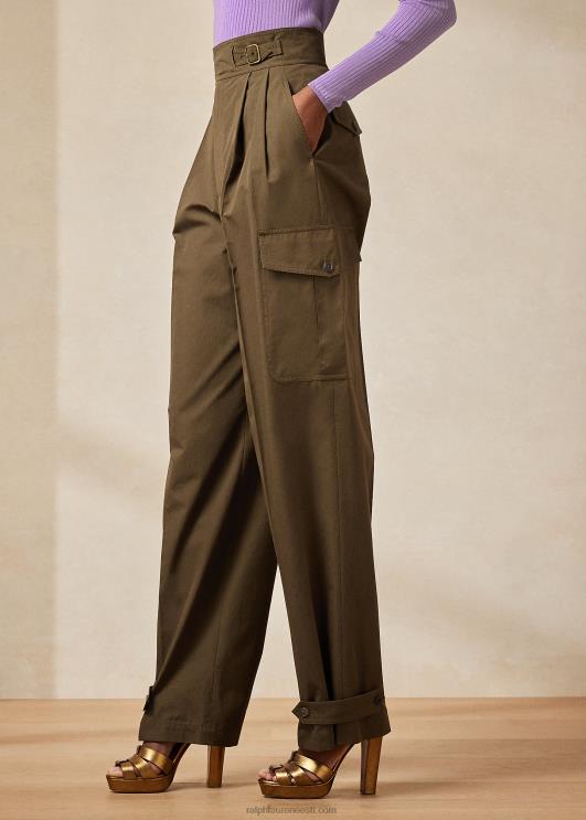 Ralph Lauren naised Annistoni puuvillased kaubapüksid PR0V9296 oliiv