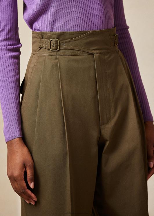 Ralph Lauren naised Annistoni puuvillased kaubapüksid PR0V9296 oliiv