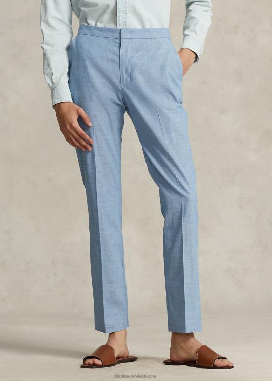 Ralph Lauren naised chambray kick-flare kärbitud püksid PR0V3028 chambray