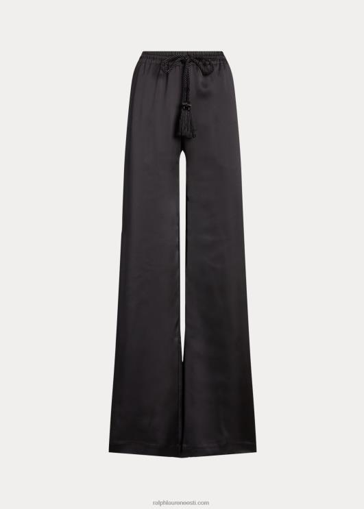 Ralph Lauren naised charmeuse laia säärega püksid PR0V4334 must