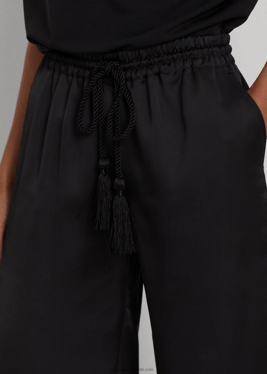 Ralph Lauren naised charmeuse laia säärega püksid PR0V4334 must