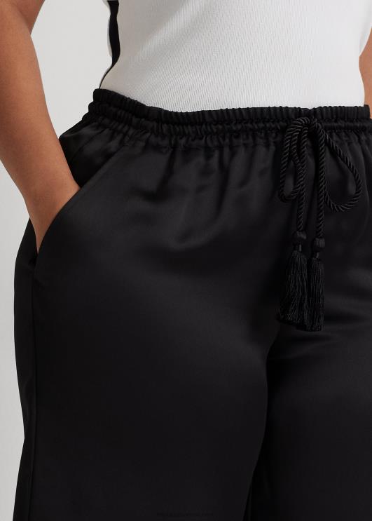 Ralph Lauren naised charmeuse laia säärega püksid PR0V4565 must