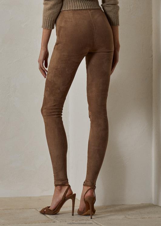 Ralph Lauren naised eleanora stretch lamba-seemisnahast püksid PR0V4766