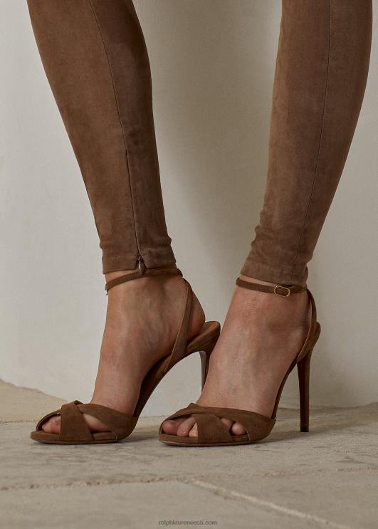 Ralph Lauren naised eleanora stretch lamba-seemisnahast püksid PR0V4766